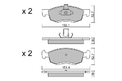 Комплект тормозных колодок AISIN BPRE-1012